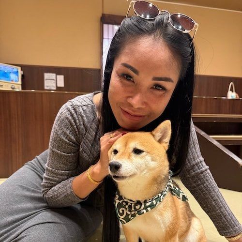 Mickey, Wife and Inspiration for The Buttress Pillow - the original comfort that inspired the design